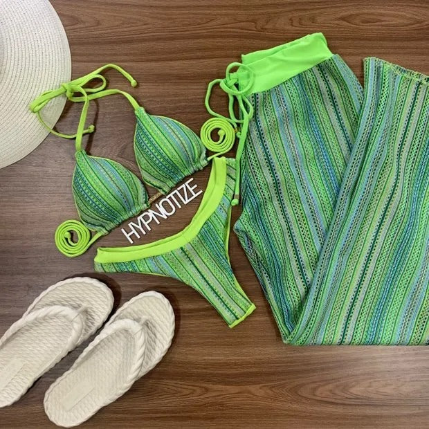 Bikini Andrieli Green Crochet
