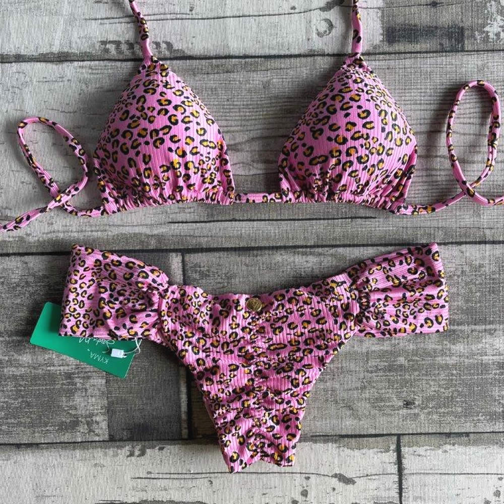 Bikini Set Butterfly Curtain Top Jaguar Pink - Santa Monica