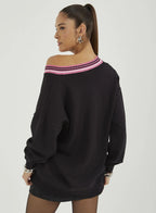 Oversized V-neck Knit Jumper Sport Culture - WaveFit