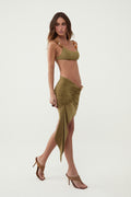 Safira Organic Bikini &amp; Draped Skirt Set