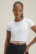 T-Shirt Cropped Ribbed - LIVE! - WaveFit