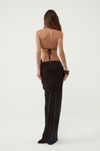 Nala Asymmetric Maxi Dress with Cut-Out Details - WaveFit