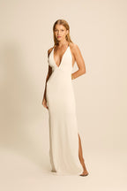 Yvette Off-White Maxi Dress - La Sirene