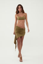 Safira Organic Bikini &amp; Draped Skirt Set