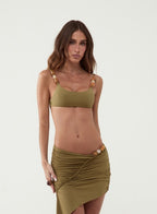 Safira Organic Bikini &amp; Draped Skirt Set