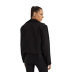 Cropped Jacket With Front Pockets And Button Cuffs - WaveFit