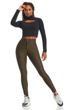 Cropped Long Sleeve Fitness Posh Black - Caju Brasil - WaveFit