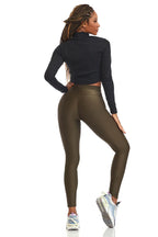 Cropped Long Sleeve Fitness Posh Black - Caju Brasil - WaveFit