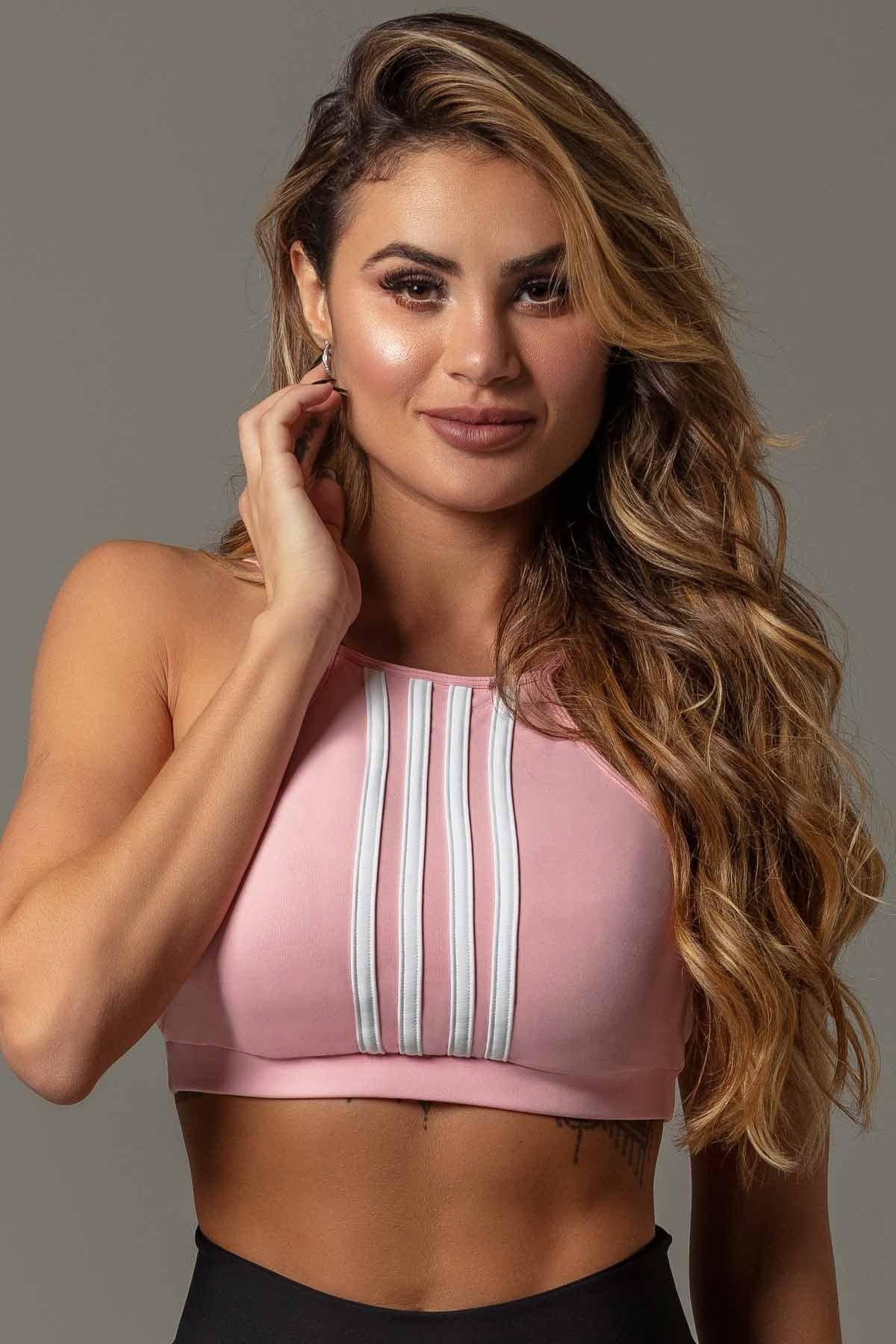 Sports Bra Attitude Fitness Light Pink - WaveFit