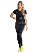 Top Black Affection Short Sleeve - Vestem - WaveFit