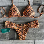 Bikini Set Butterfly Curtain Top Jaguar Orange - Santa Monica - WaveFit