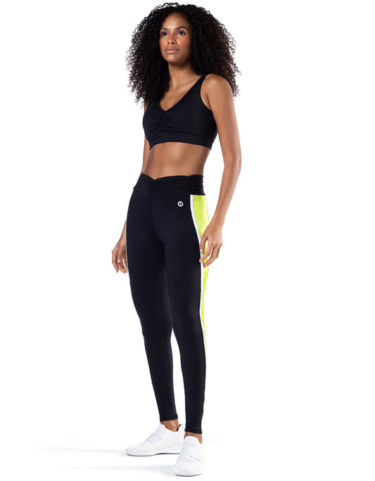 Leggings  Fuso Fergata With Neon Yellow - Vestem