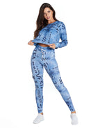 Legging Fuso Extreme Blue Denim - Vestem - WaveFit