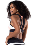 Sports Bra Southeast Black With Neon Coral - Vestem - WaveFit