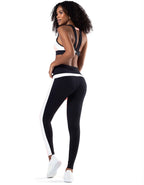 Sports Bra Southeast Black With Neon Coral - Vestem - WaveFit