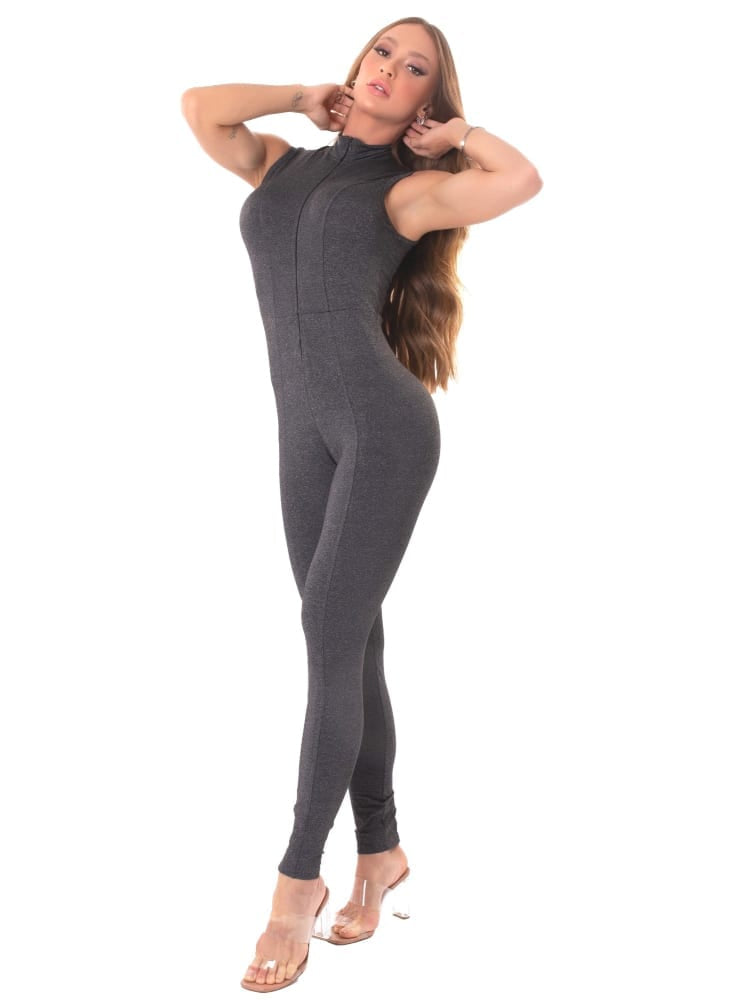 Jumpsuit Move and Slay Grey - Let's Gym