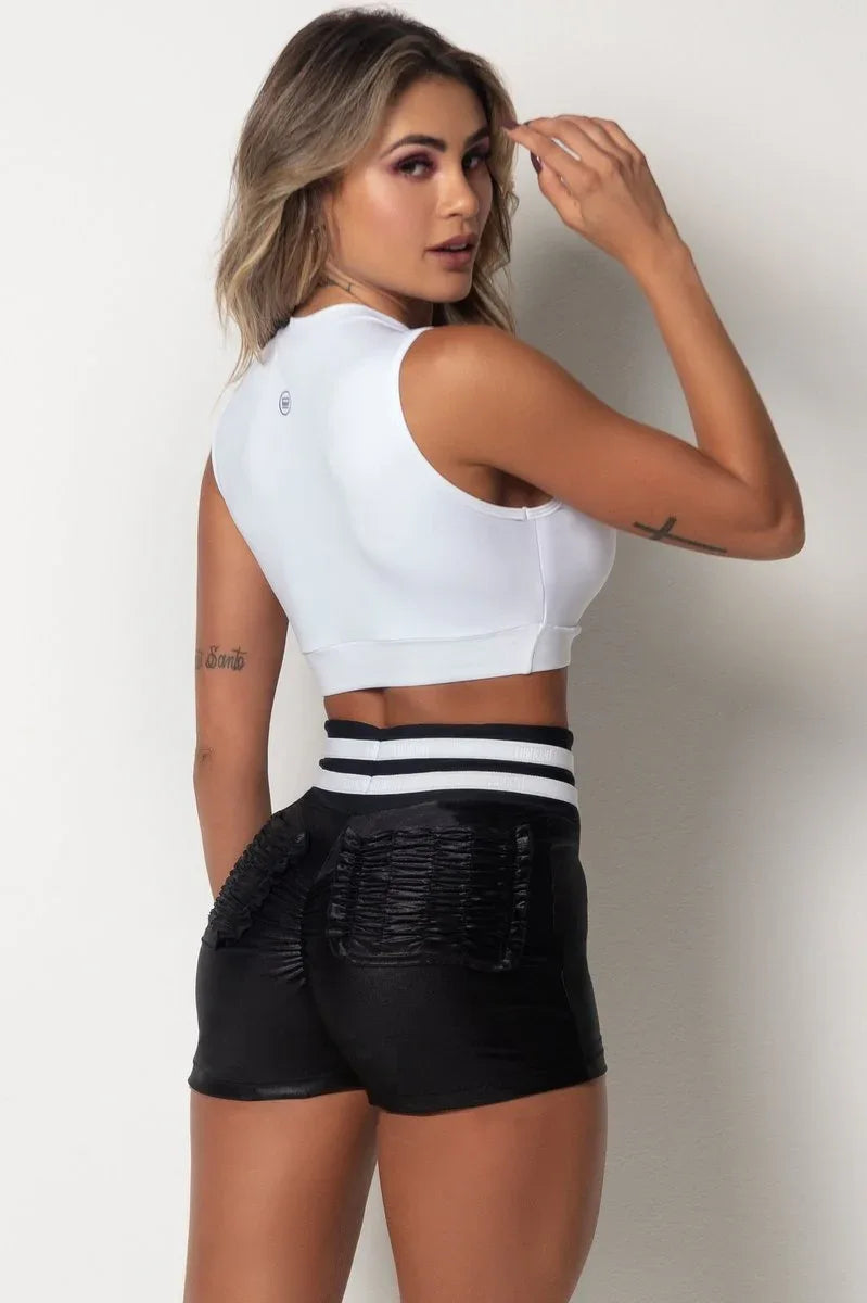 Shorts Tfin Fitness Cirre Black with Elastic - WaveFit