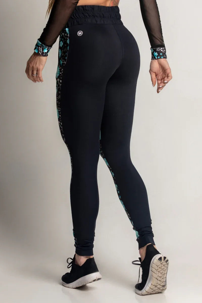 Legging Floral and Black Dream Fitness - WaveFit