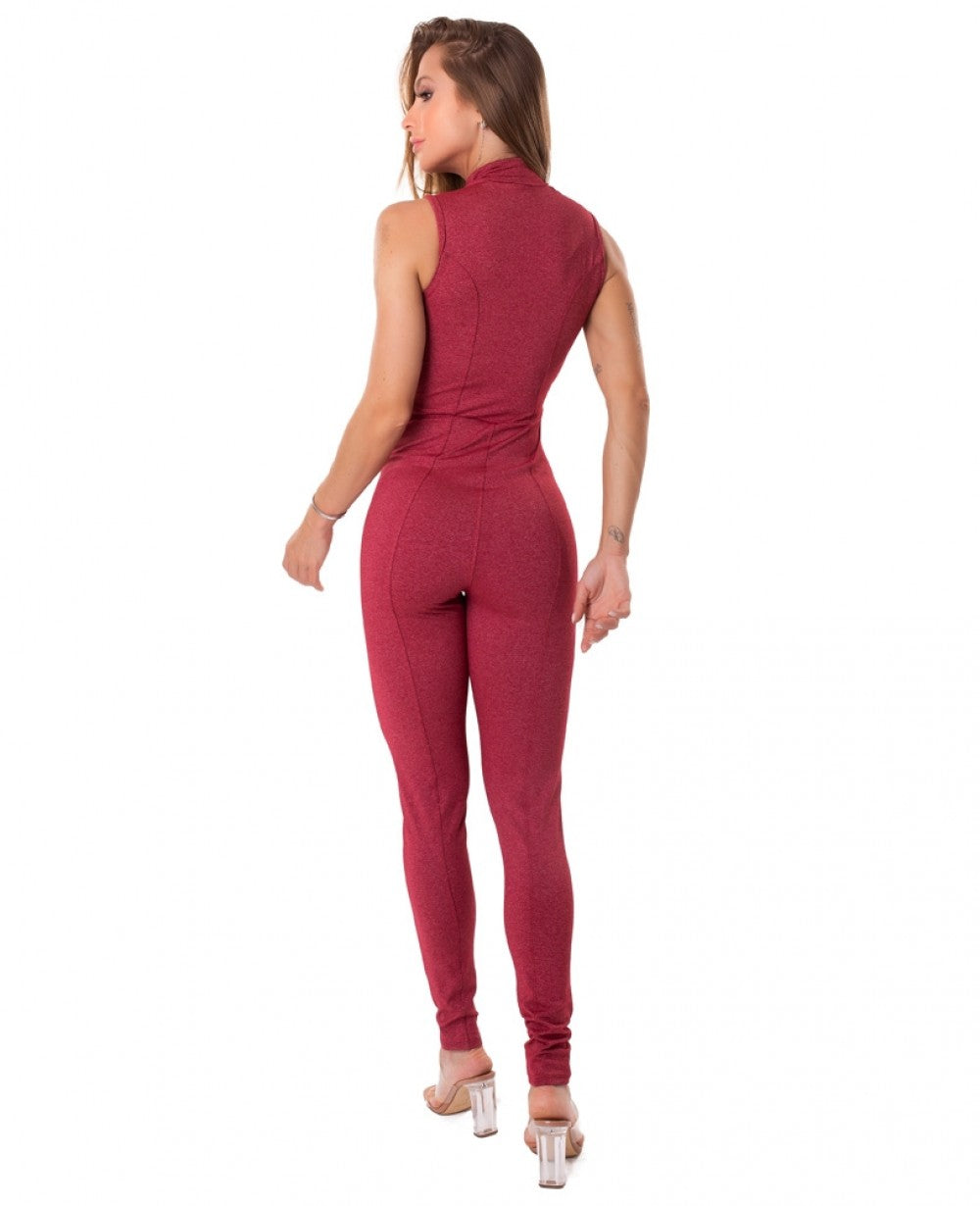Jumpsuit Move and Slay Burgundy - Let's Gym