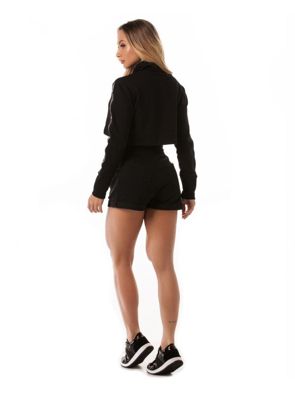 Short Moletinho Let's Gym Up Black